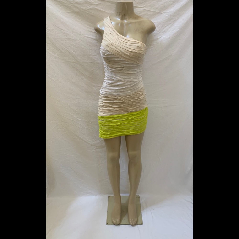 Bebe Size XS One Shoulder Club Tropicana Dress
